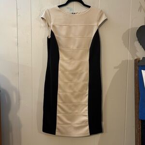 Sandra Darren dress black and tan